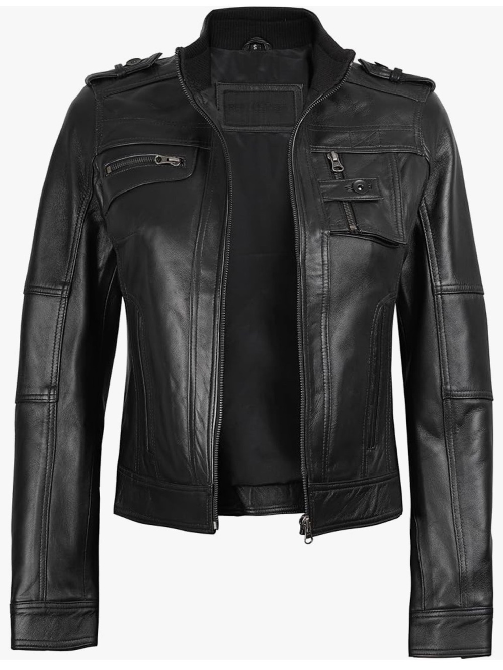 Real Lambskin Leather Jacket - Picture 2 of 5
